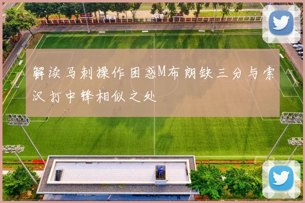 解读马刺操作困惑M布朗缺三分与索汉打中锋相似之处